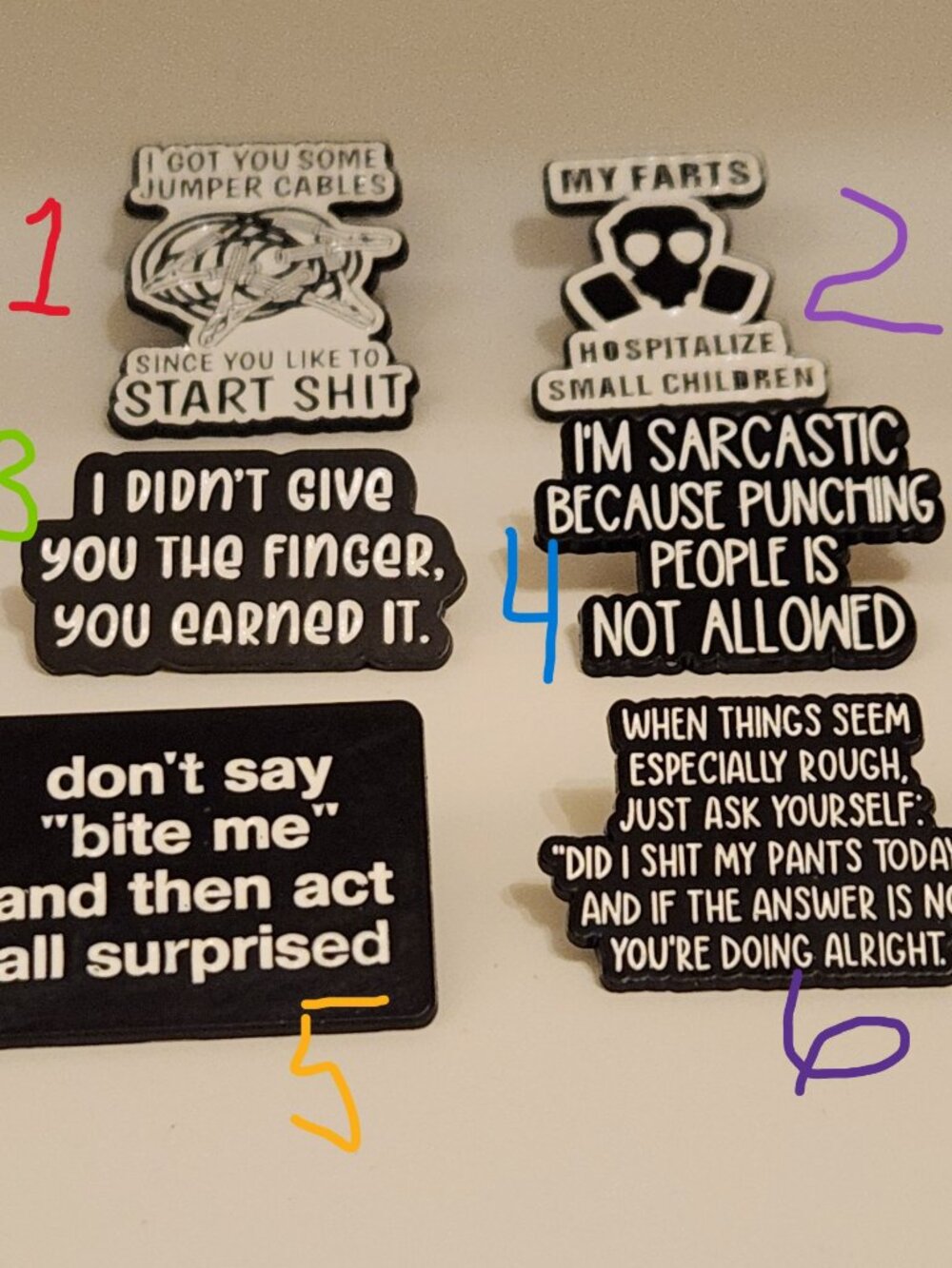 "That's what HE Said" pins for your guy choice of two NIP